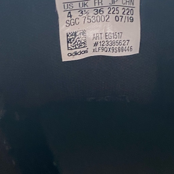 Adidas youth size4 sneakers like new worn 1x. - Picture 3 of 5